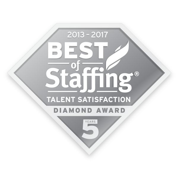 2013-2017 Best of Staffing Talent Satisfaction Diamond Award 5