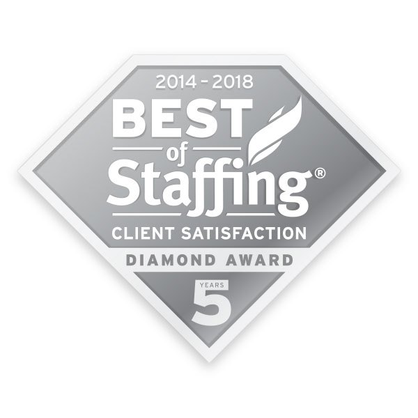 2014-2018 best of staffing client satisfaction diamond awards 5 badge