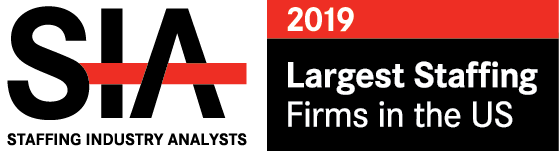 Staffing industry analysts - largest staffing firms in the US 2019 badge