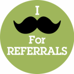 mustache logo for referrals